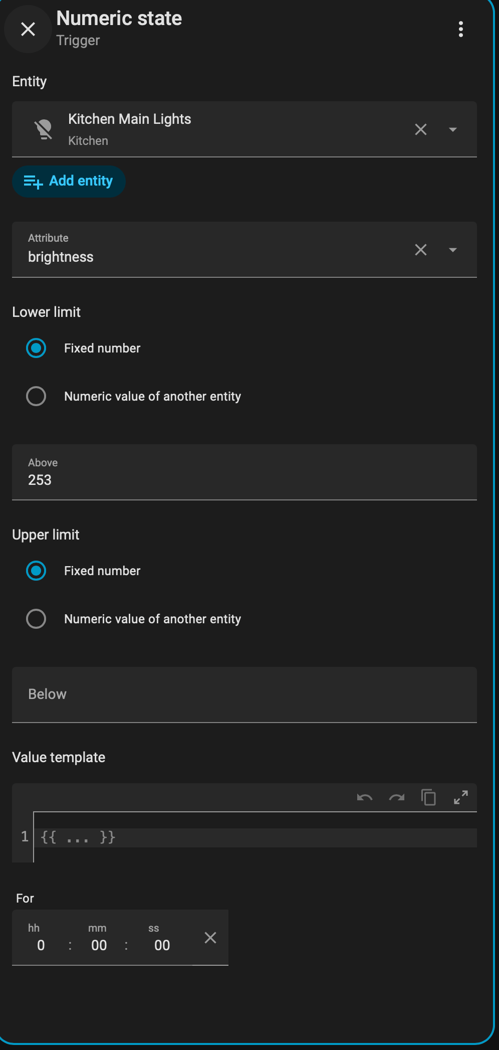 Home Assistant automation triggered by brightness value