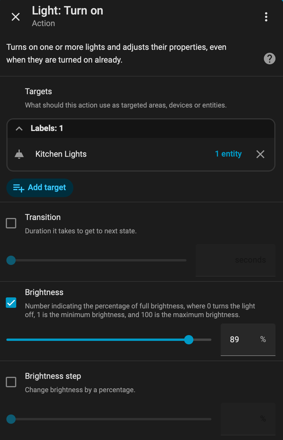 Home Assistant automation triggered by brightness value