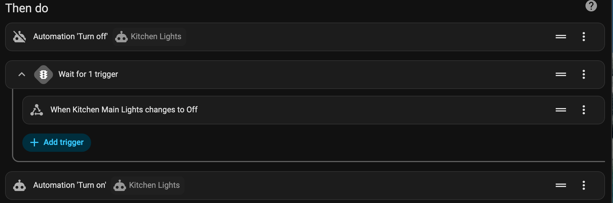 Home Assistant automation then do